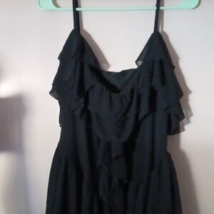 Black Ruffled Cocktail Dress